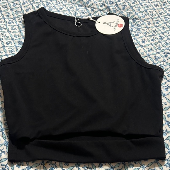 Women's Black Tank Top - Picture 2 of 3